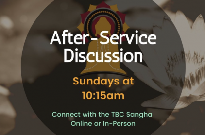 After-Service Discussion with Sangha